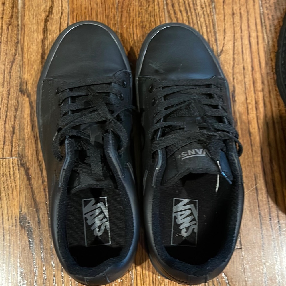 Mens Black leather vans